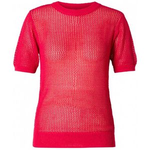 Yesta T-shirt met wol rood