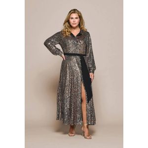 Mart Visser A-lijn jurk met pailletten brons