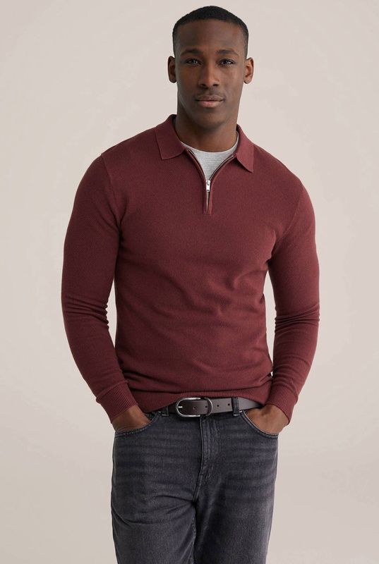 WE Fashion trui fijn gebreid rood