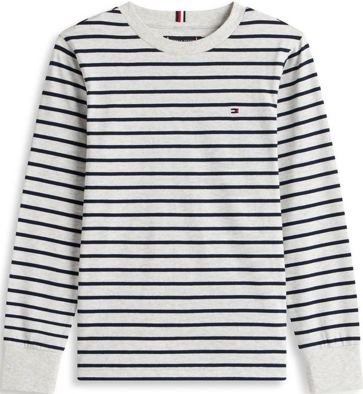 Tommy Hilfiger gestreepte T-shirt lichtgrijs