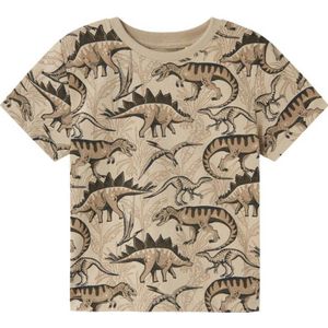 NAME IT MINI T-shirt NMMVALTHER met all over print lichtzand