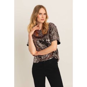 Expresso pailetten top goud