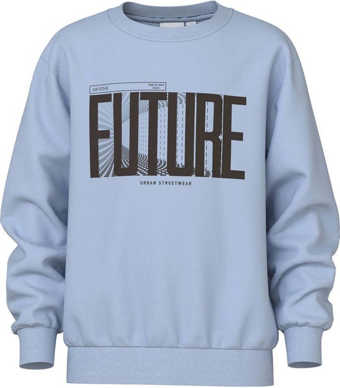 Sweatshirt - Regular Fit - Geborstelde Sweatstof - Lange Mouwen