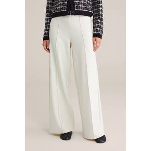 WE Fashion Straight regular waist broek ecru