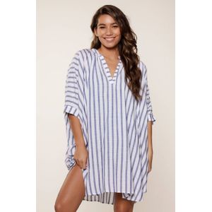 LingaDore strandtuniek blauw/wit