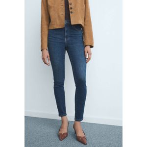 Mango high waist skinny jeans medium blue denim