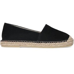 Manfield Suède Espadrilles Zwart