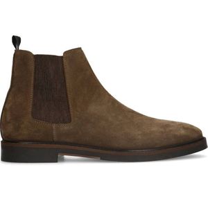 Manfield suède chelsea boots taupe