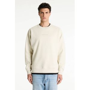 Ido - Sweater - Beige - Loose Fit - 3D-artwork Rubberized Backprint