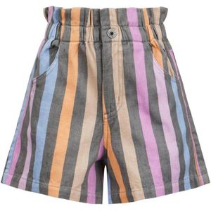 Retour Jeans gestreepte high waist short Wendy grijs/roze/multicolor