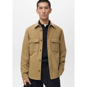 Mango Man overshirt bruin