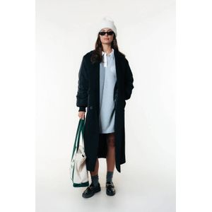 Colourful Rebel - Ninny Polo Sweat Jurk - Grijs - Shirtjurken