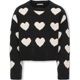 ONLY - KOGSUS - Trui - Zwart / Wit - Lange Mouw