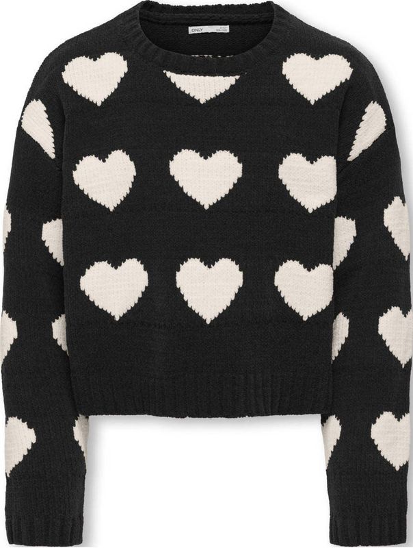 ONLY - KOGSUS - Trui - Zwart / Wit - Lange Mouw