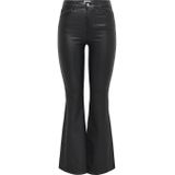 ONLY - ONLALIDA - Coated High Waist Flared Broek - Zwart
