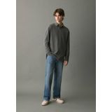 MANGO TEEN straight leg straight leg jeans medium blue denim