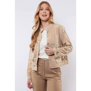 C&S The Label - Jasje - Zand - Lange Mouwen - Opstaande Kraag