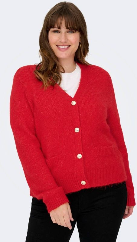 ONLY CARMAKOMA - CARMAGGIE LIFE LS CONTRAST CARDI KNT - Cardigan - Dames