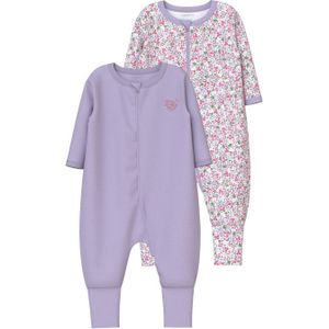 NAME IT BABY pyjama NBFNIGHTSUIT - set van 2 lila