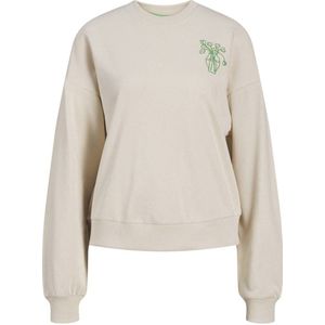 JJXX sweater JXENYA met backprint beige/ groen