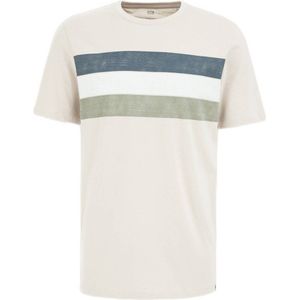 WE Fashion gestreept slim fit T-shirt moonbeam