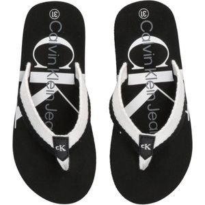 Calvin Klein teenslippers zwart/wit