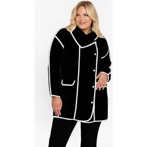 YOEK - Tussenjas - Zwart/Wit - Normale Pasvorm