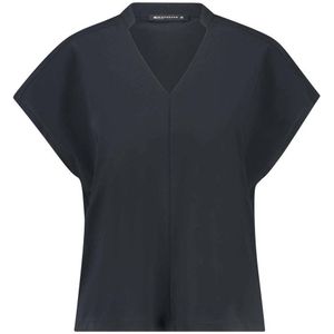 Expresso travelstof top donkerblauw
