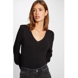 MORGAN - Trui - Zwart - Fijn Tricot - V-hals