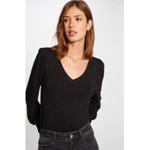 MORGAN - Trui - Zwart - Fijn Tricot - V-hals