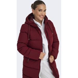ONLY - DOLLY - Gewatteerde Jas - Wijnrood