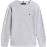 Tommy Hilfiger Blouse - Gebreid - Lichtgrijs Gevlekt - Tommy Hilfiger - 3 jaar (98) - Shirts