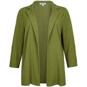 Miss Etam Plus rechtvallende blazer groen