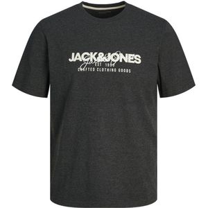 JACK & JONES PLUS SIZE regular fit T-shirt JJALVIS Plus Size met printopdruk zwart