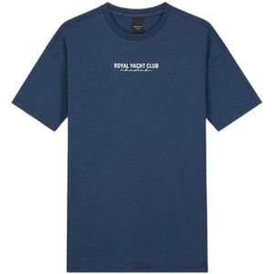 NIK&NIK T-shirt Yacht Club met tekst donkerblauw