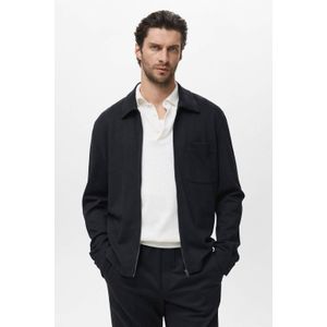 Mango Man - Sweatvest - Zwart - Lange Mouw - Knoopsluiting