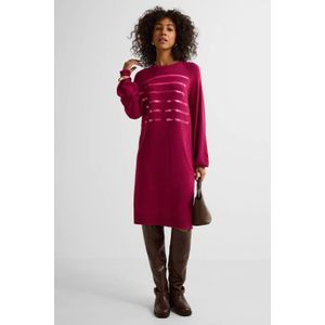 Ruby gebreide jurk met pailletten bordeauxrood