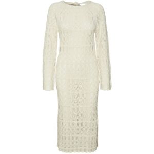 VERO MODA crochet jurk VMFABIENNE met open rug beige