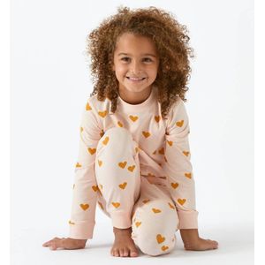 Little Label pyjama met hartjes van katoen roze