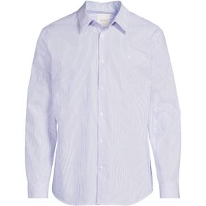 Calvin Klein slim gestreepte casual overhemd blauw