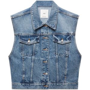 Mango gilet medium blue denim