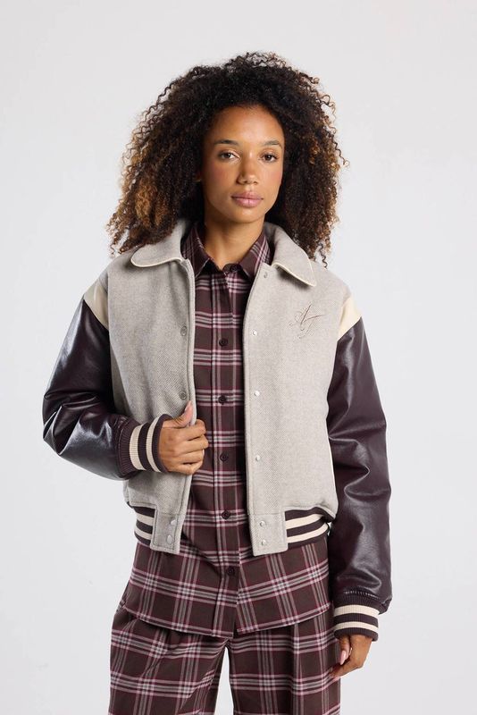 America Today wollen bomberjack beige