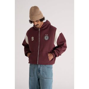 Prohibited sweatvest met backprint rood