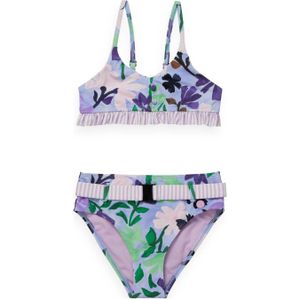 Scotch & Soda copr bikini met ruches paars