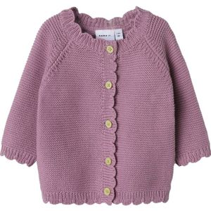 NAME IT BABY vest oudroze fijn gebreid