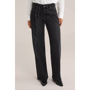 WE Fashion - Blue Ridge - Jeans - Zwart - Wijde Pijpen
