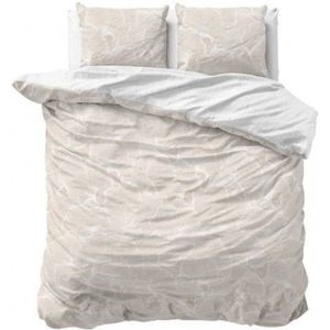 Sleeptime - Ginkgo Whisper - Dekbedovertrek - Zand/Grijs - 200x200x220 + 2 kussenslopen 60x70