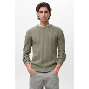 Mango Man trui gebreid groen