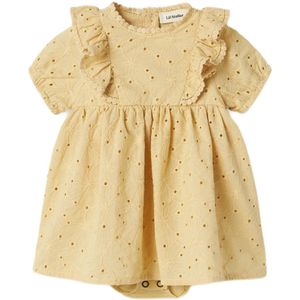 LIL' ATELIER BABY korte romperjurk broderie geel