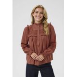 Kaffe, Dames, Blouses & Shirts, Bruin, Maat: XS